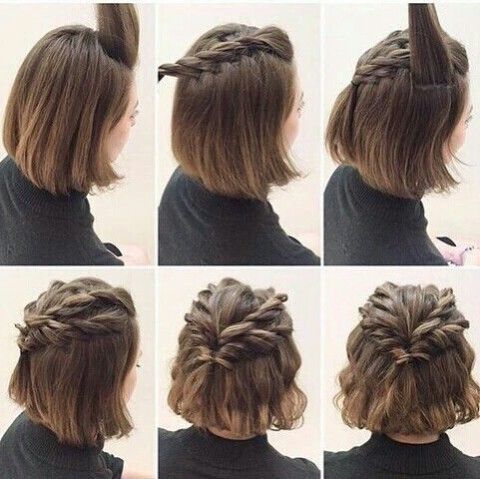 Coiffure tresse cheveux court