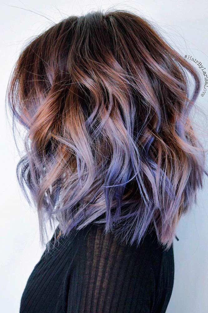 Cheveux violet pastel