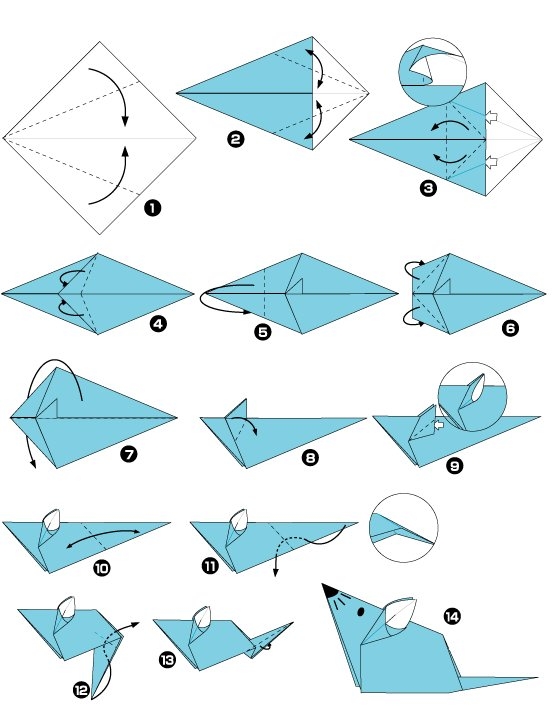 Origami facile animaux