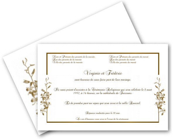 Carte invitation mariage gratuit