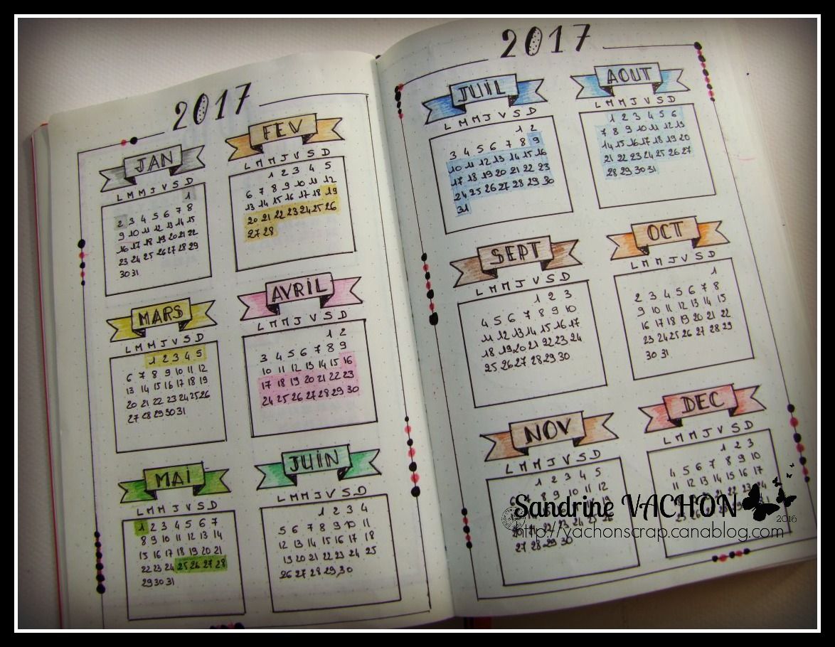 Page calendrier 2017