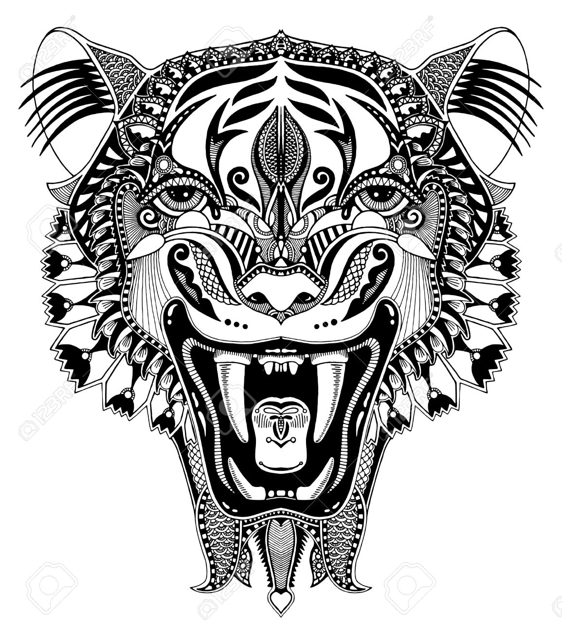 Tigre dessin tatouage