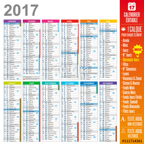 Maquette calendrier 2017