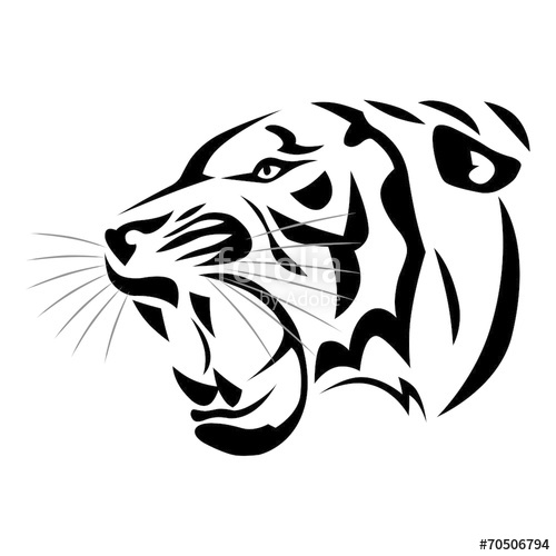 Dessin tatouage tigre