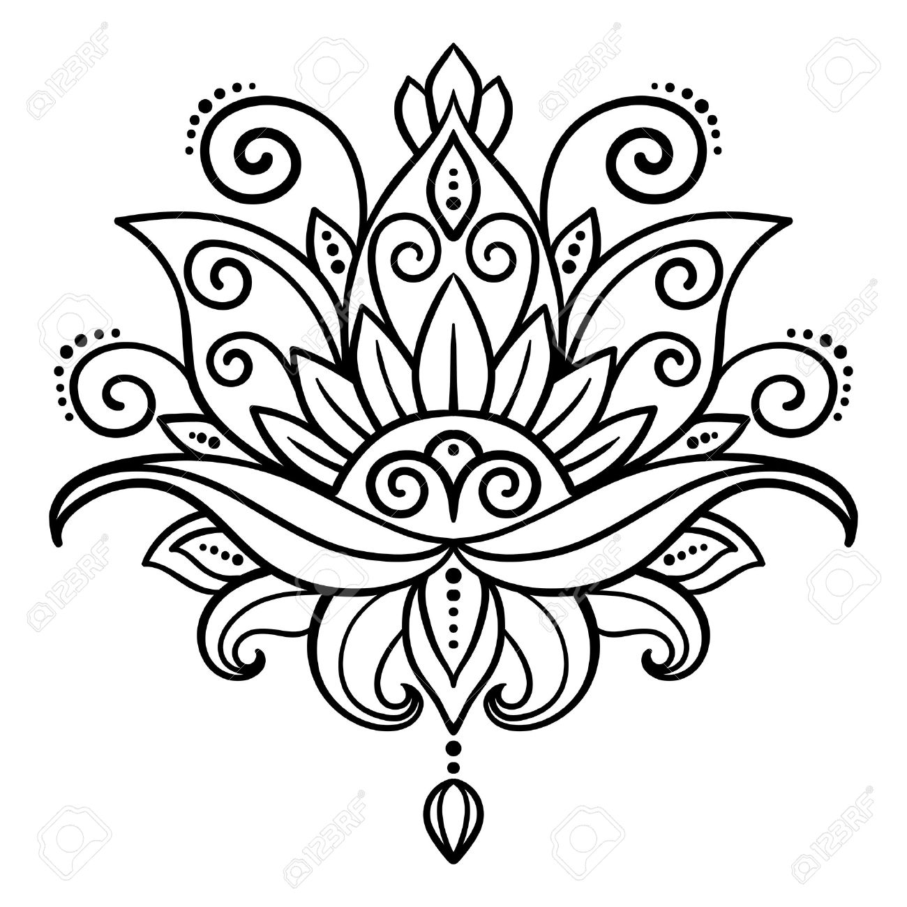 Dessin fleur tatouage