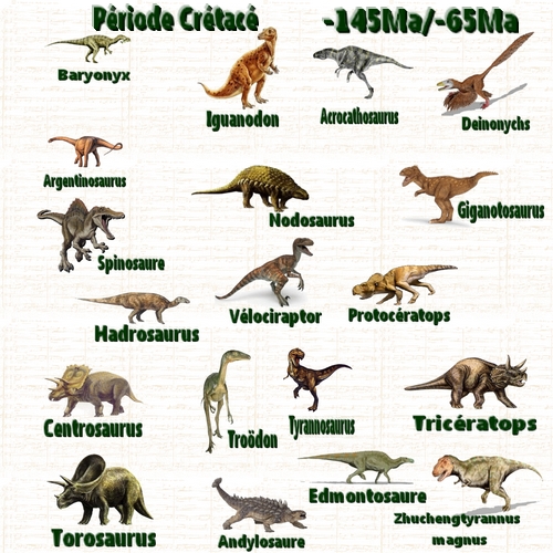 Nom des dinosaures les plus connus