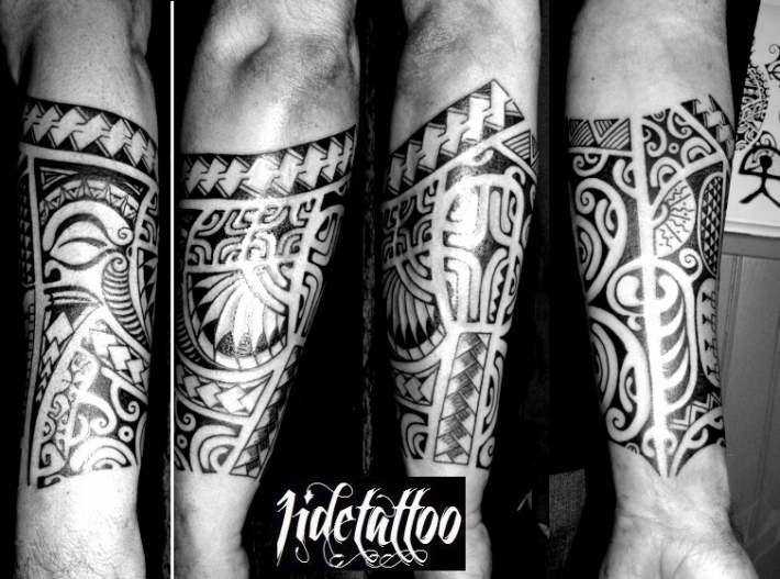 Tatouage avant bras tribal