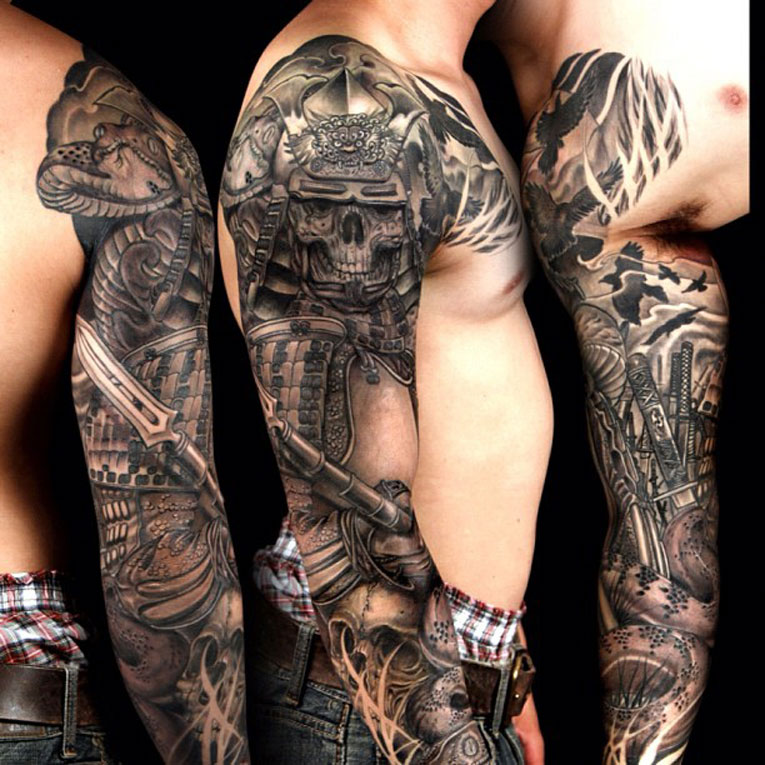 Modele tatouage homme bras complet
