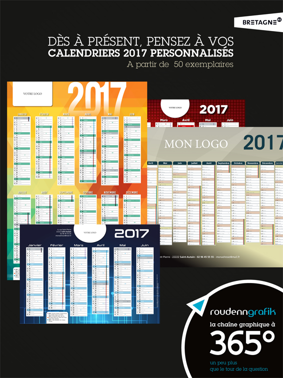 Modèle calendrier 2017