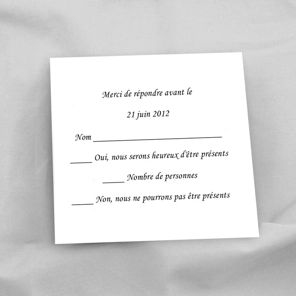 Faire part mariage avec carte invitation