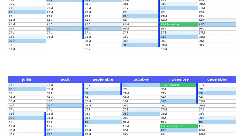 Calendrier 2017 Avec Semaine Et Vacances Scolaires Young Planneur