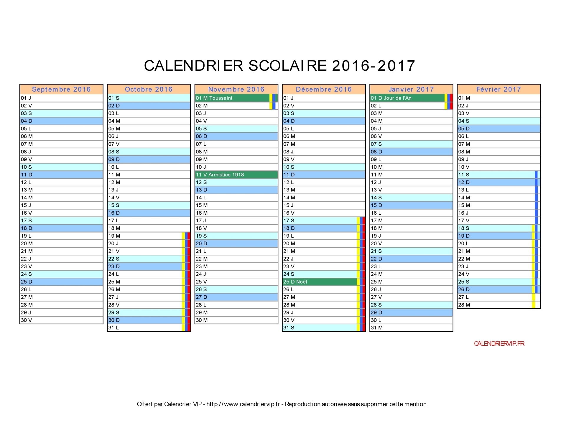 Calendrier 2017 vacances scolaires pdf