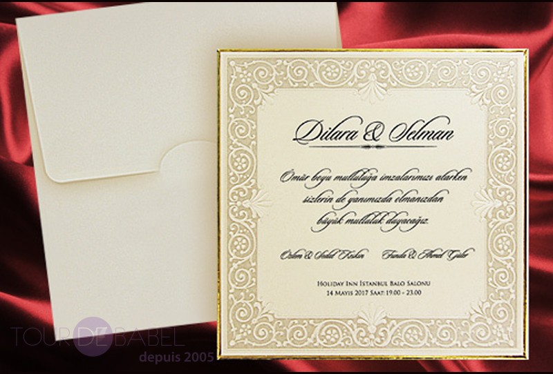 Invitation mariage carte