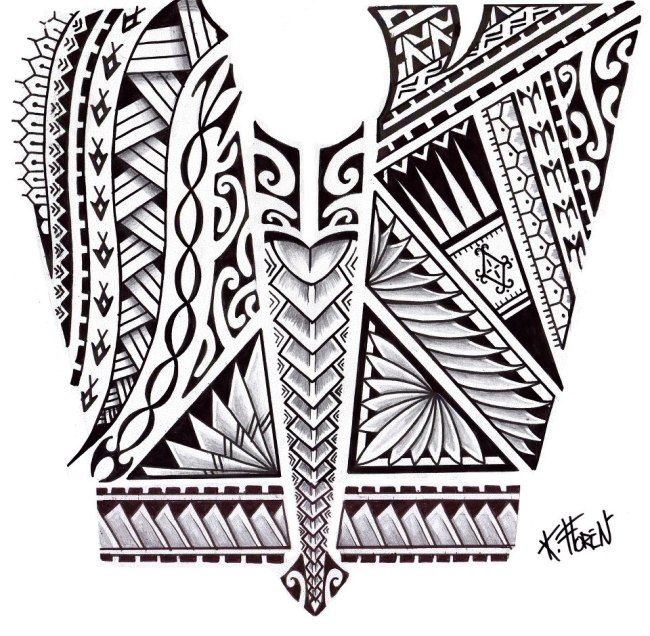 Modele tatouage polynesien
