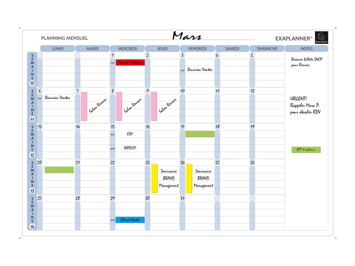Planning mensuel