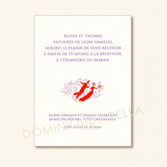 Modele texte faire part mariage romantique