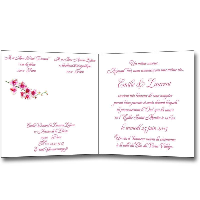 Texte faire part mariage amour