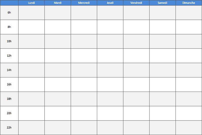 Calendrier 2016 semainier