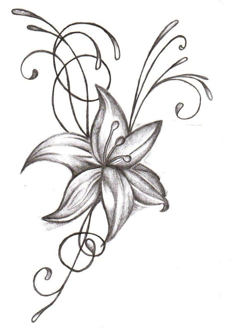 Dessin fleur tatouage