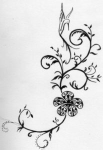 Dessin tatouage fleur
