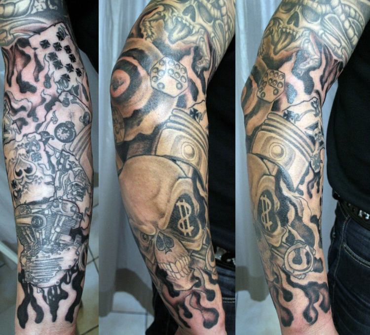 Idée tatouage bras complet