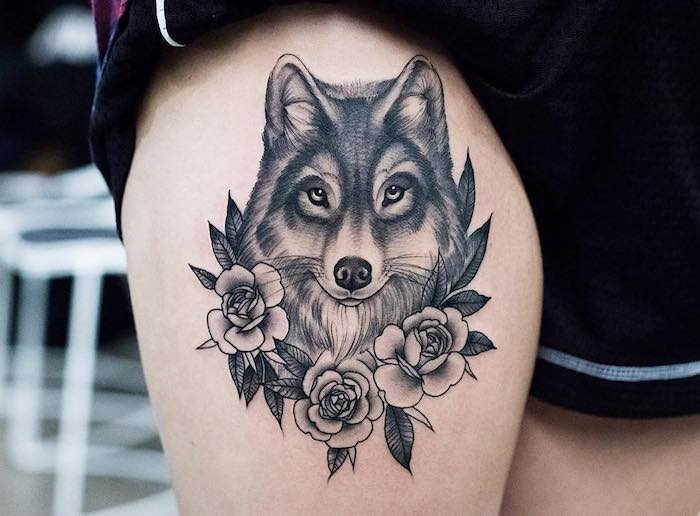 Photo tatouage loup