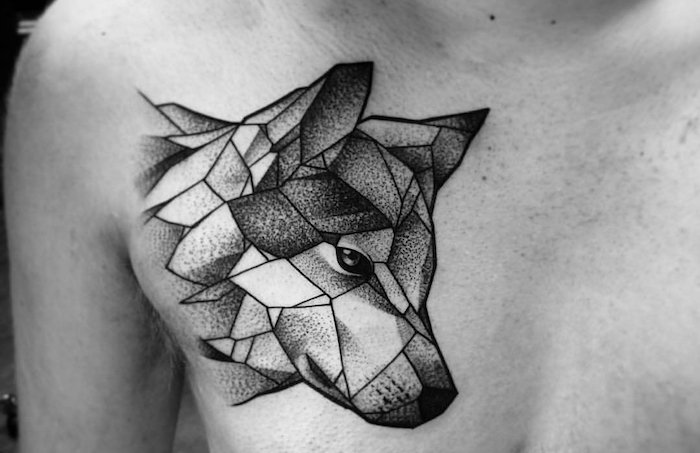 Dessin tatouage loup