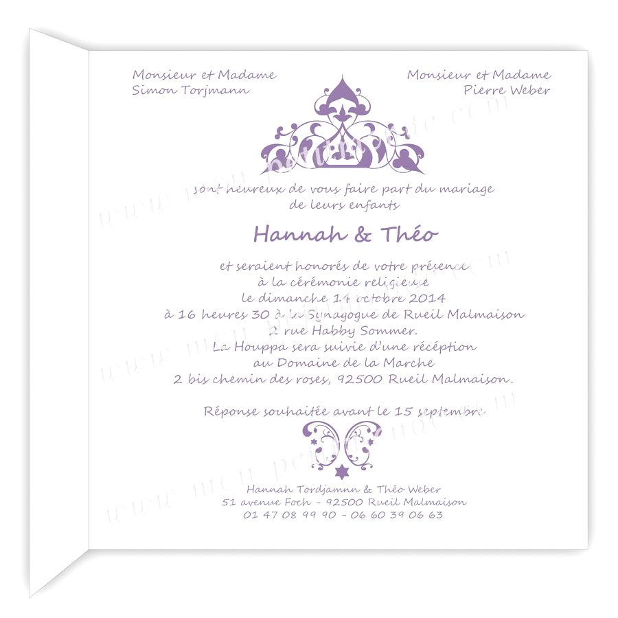 Faire part sans invitation